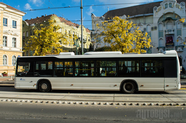 Primer iz Segedina, gde je posebno ograđena traka na sredini kolovoza. ©Slobodan Kostić