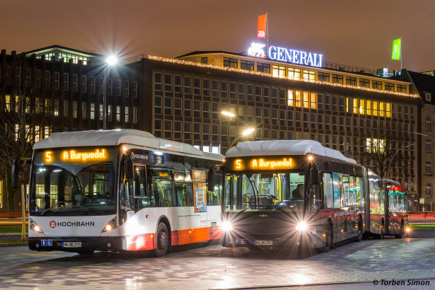 Hamburg je naručio 26 autobusa AGG 300 za potrebe brze autobuske linije. © Torben Simon
