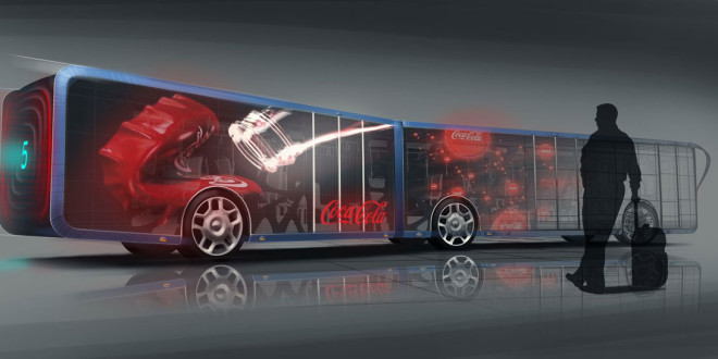 VIZIJA BUDUĆNOSTI – AUTOBUS UMOTAN U PROZIRNI LCD MONITOR