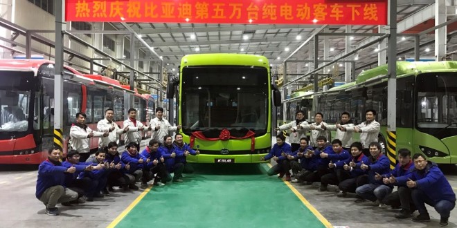 BYD napravio 50.000. električni autobus